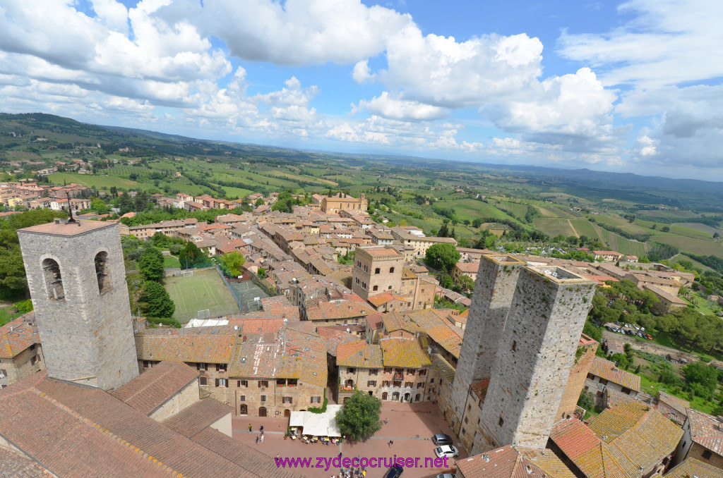205: Carnival Sunshine Cruise, Livorno, San Gimignano, View from the top of Torre Grosso, the Bell Tower, 