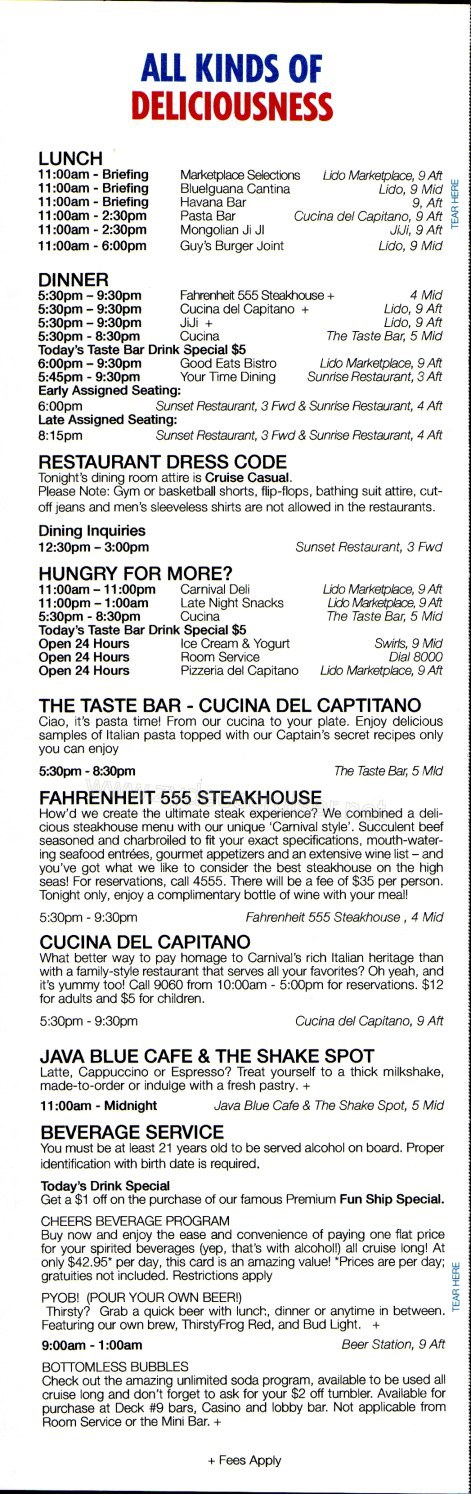 Carnival Sunshine Fun Times - Day 1 - Page 6