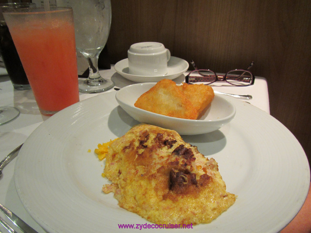 003: Carnival Sunshine Cruise, Nov 19, 2013, Sea Day 1, Sea Day Brunch, Bahama Mama, Omelet, Hash Browns