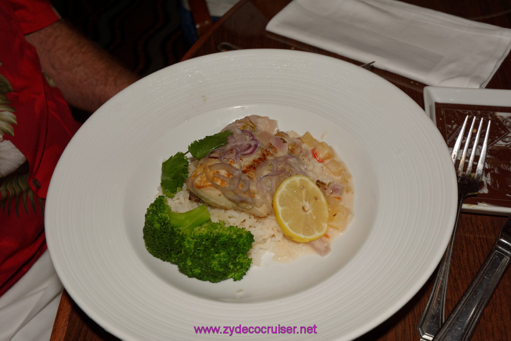 146: Carnival Triumph Journeys Cruise, Embarkation, MDR Dinner, Grilled Mahi Mahi ?