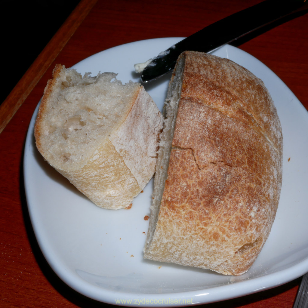 001: Carnival Valor Christmas Cruise, Sea Day 1, MDR Dinner, Dinner Bread