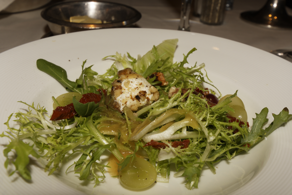 Seared Walnut-Crusted Goat Cheese and Greens