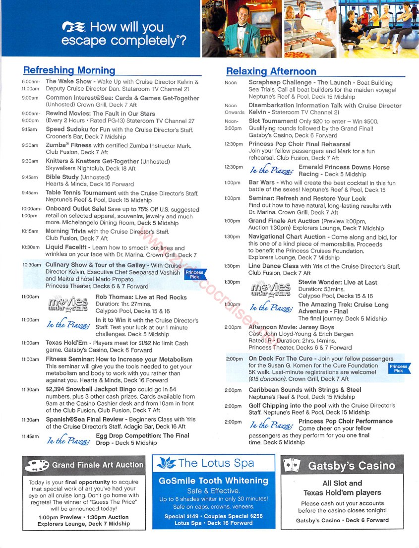 Emerald Princess Patter, Day 7, Page 2