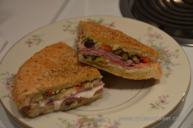 036: Baton Rouge Trip, March, 2011, Muffaletta Shack, muffuletta, pressed (heated), 