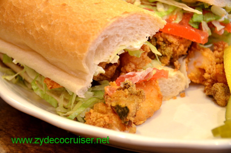 062: Baton Rouge Trip, March, 2011, New Orleans, Mandina's Restaurant, Half Shrimp Half Oyster Poboy