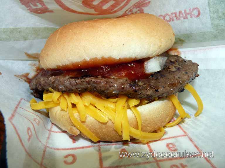098: Christmas, 2009, New Orleans, Bud's Broiler, City Park Location, Number 4 with Hickory Sauce and Onions!