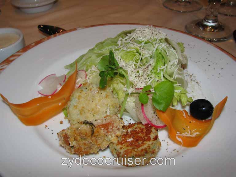 Fried Chicken Tenders, Marinated Cucumber and Lettuce, Carnival Splendor