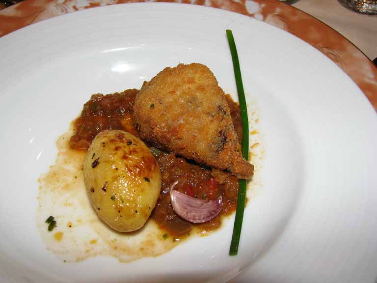 Crisp Chicken Drumstick and Young Whole Potato, Carnival Splendor